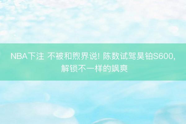 NBA下注 不被和煦界说! 陈数试驾昊铂S600， 解锁不一样的飒爽