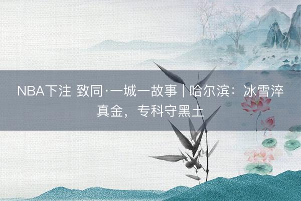 NBA下注 致同·一城一故事 | 哈尔滨：冰雪淬真金，专科守黑土