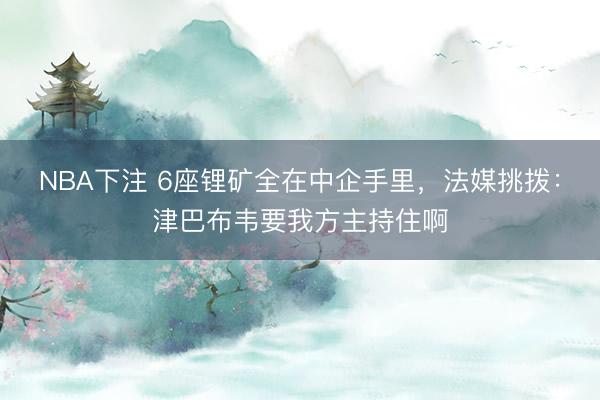 NBA下注 6座锂矿全在中企手里，法媒挑拨：津巴布韦要我方主持住啊