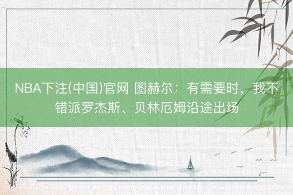 NBA下注(中国)官网 图赫尔：有需要时，我不错派罗杰斯、贝林厄姆沿途出场