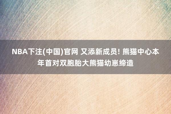 NBA下注(中国)官网 又添新成员! 熊猫中心本年首对双胞胎大熊猫幼崽缔造